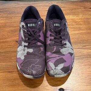 NOBULL Plum and White Athletic Shoes